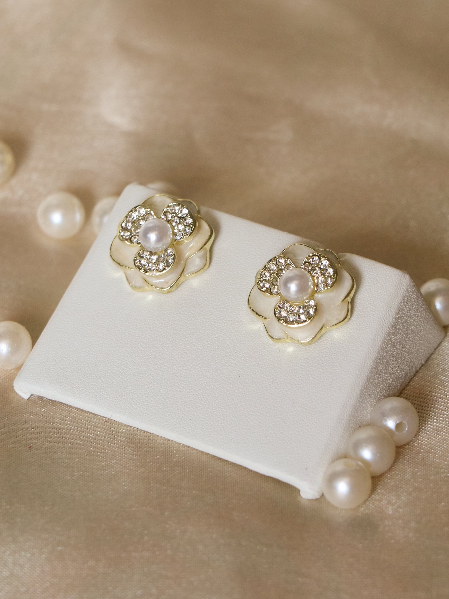 Pearl Blossom Studs Earrings