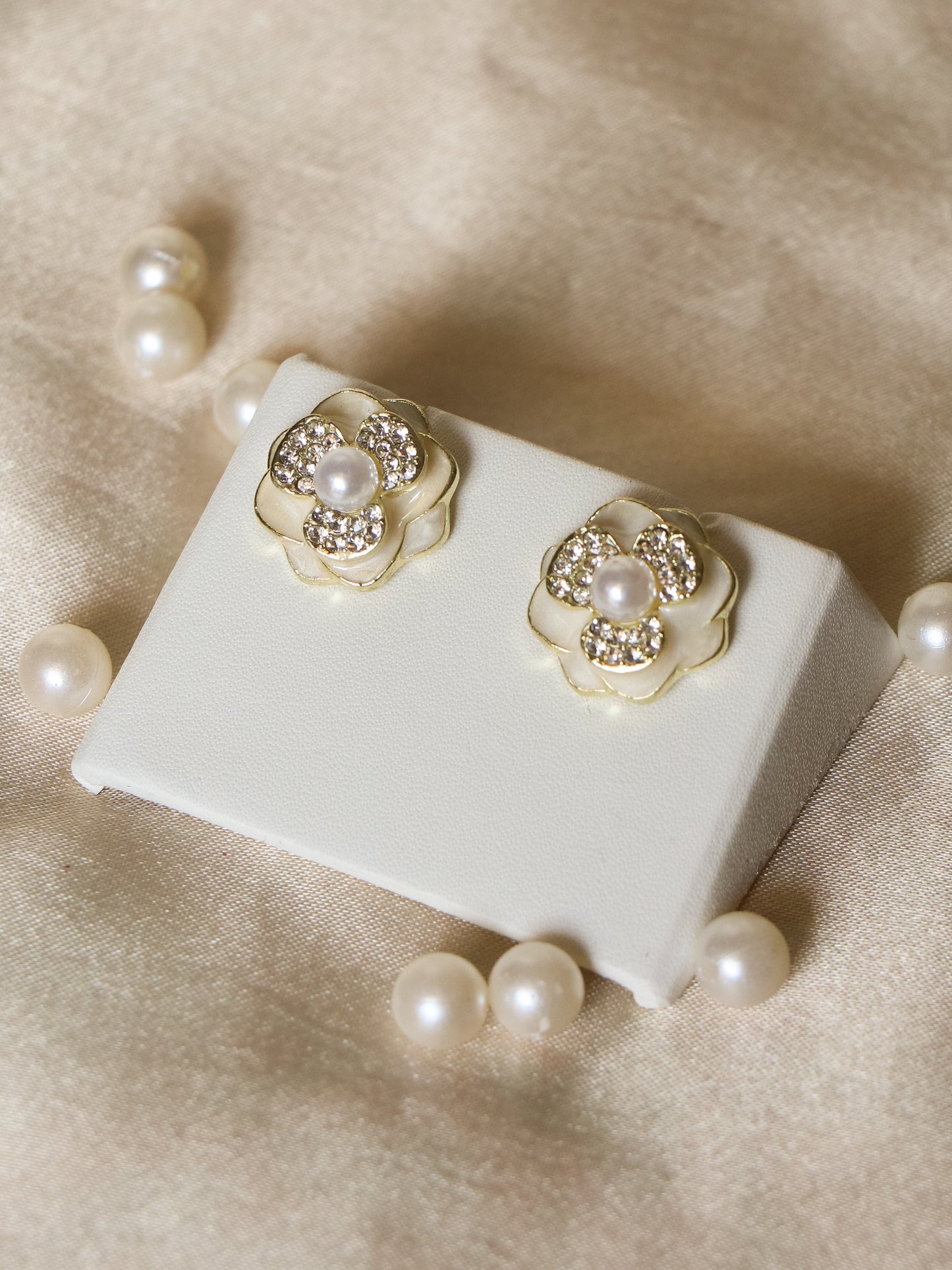 Pearl Blossom Studs Earrings