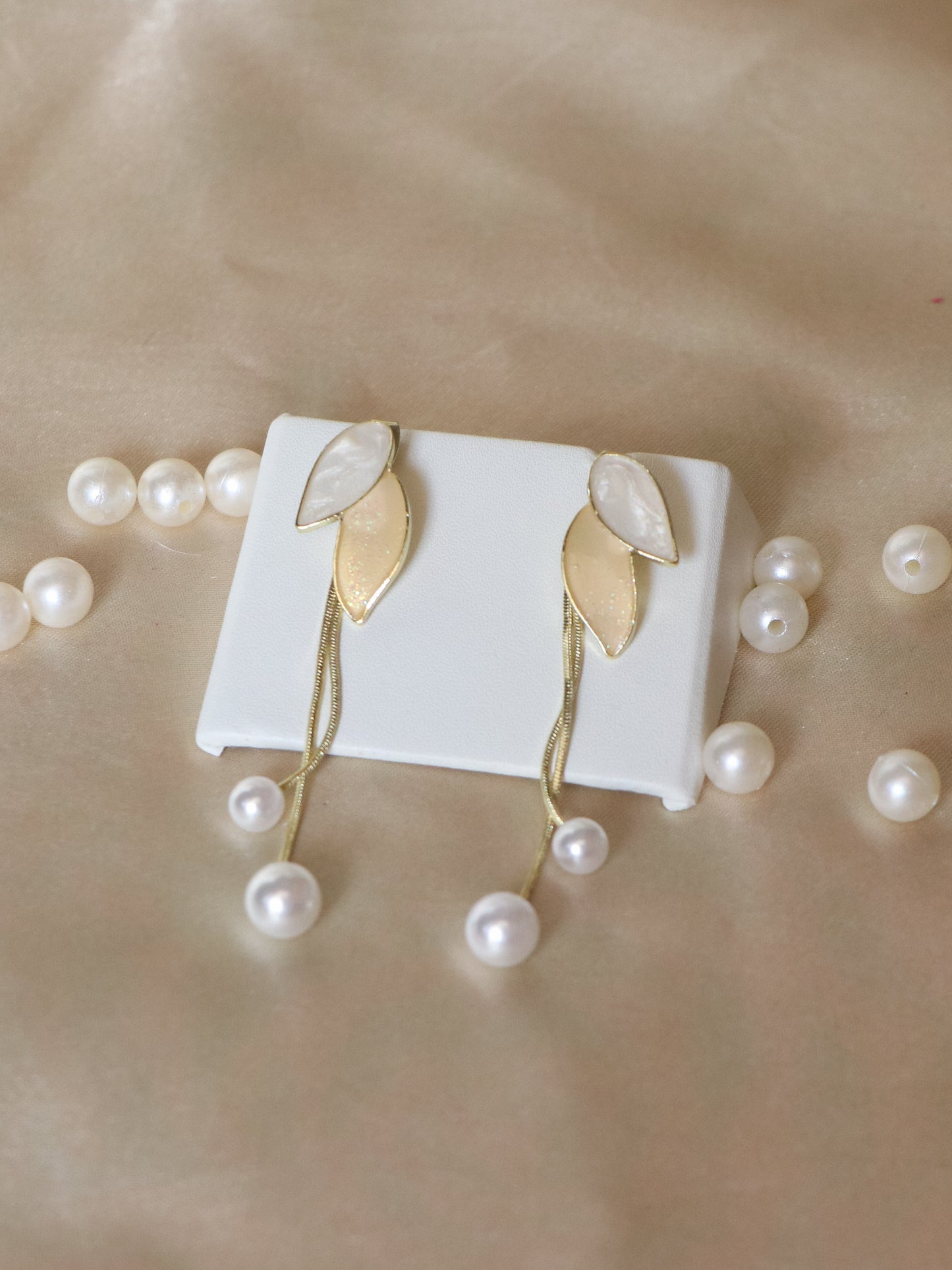 Golden Leaf Cascade Earrings