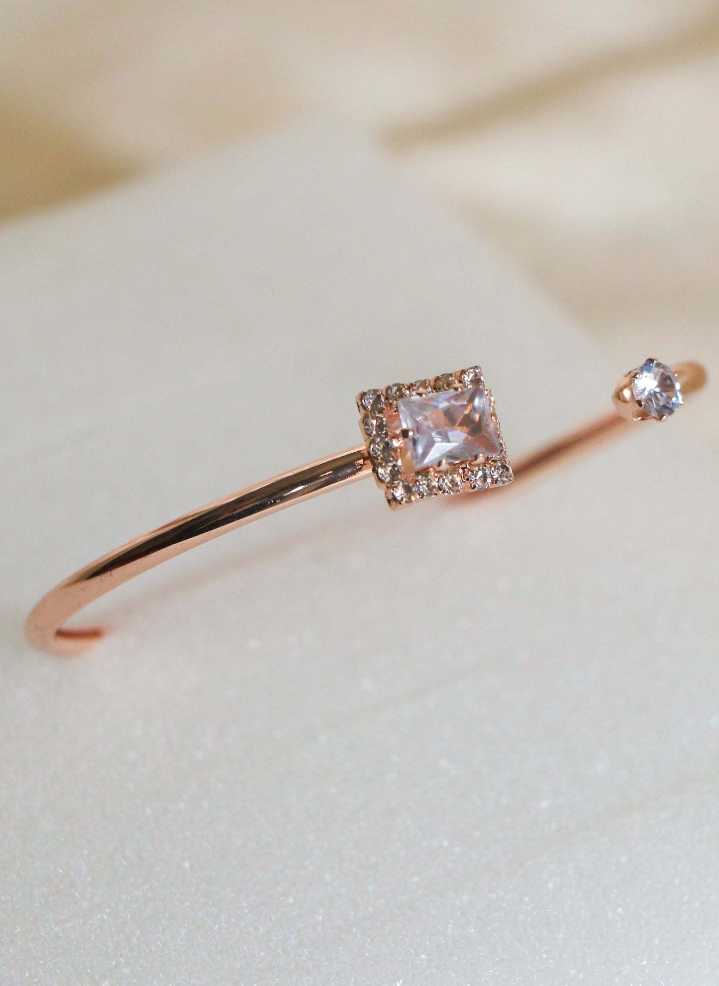 Lustrous Halo Cuff Bracelet