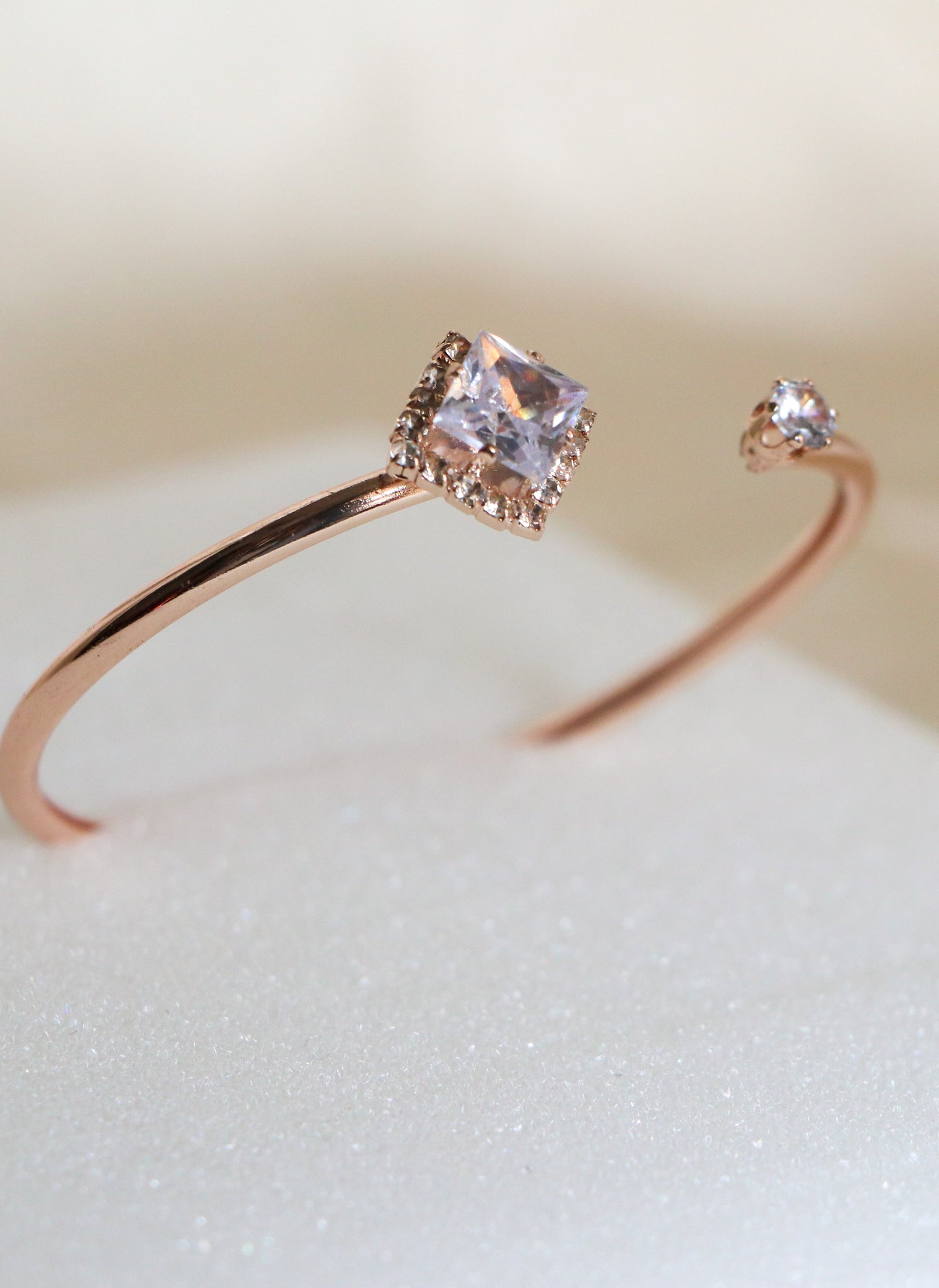 Radiant Square Open Cuff Bracelet