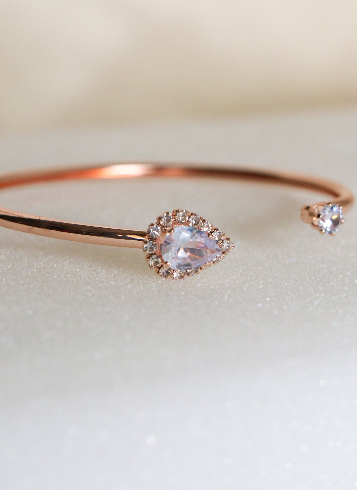 Marquise Heart Cuff Bracelet